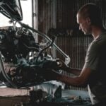 Man holding engines